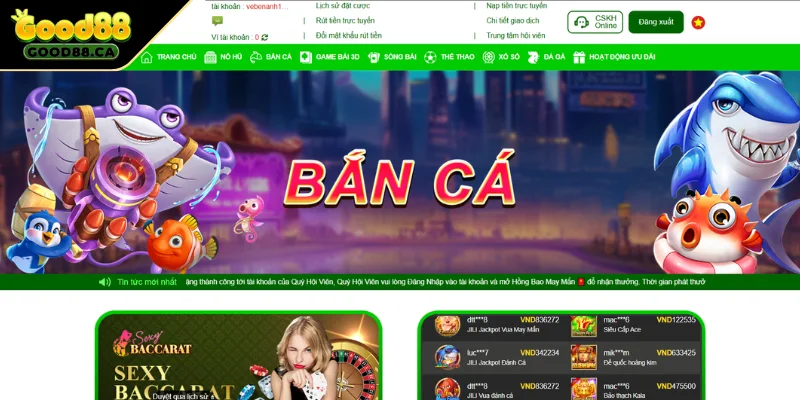 Đôi nét bắn cá GOOD88